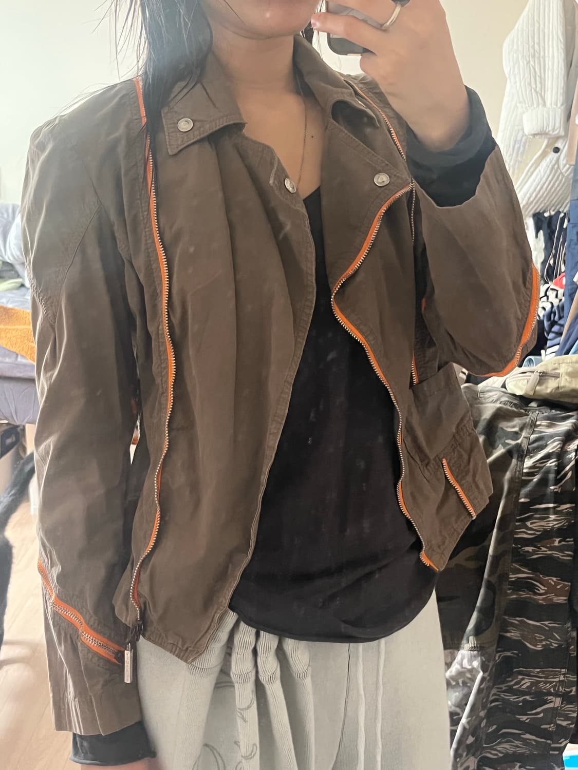 VERSACE Jeans Couture 집업 자켓 (카키/브라운) 상품이미지2