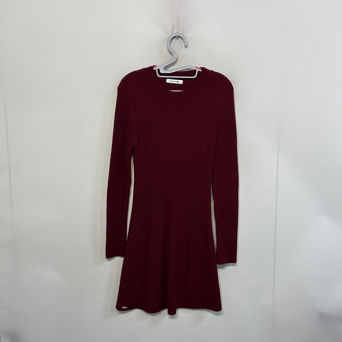 라코스테 니트 원피스 95 와인색 상품이미지1