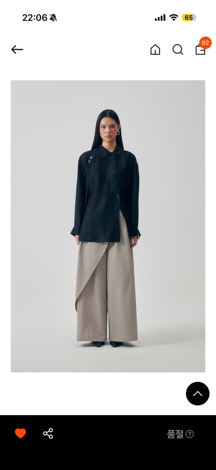 트리밍버드 Asymmetry Neckline Shirt 셔츠 상품이미지2