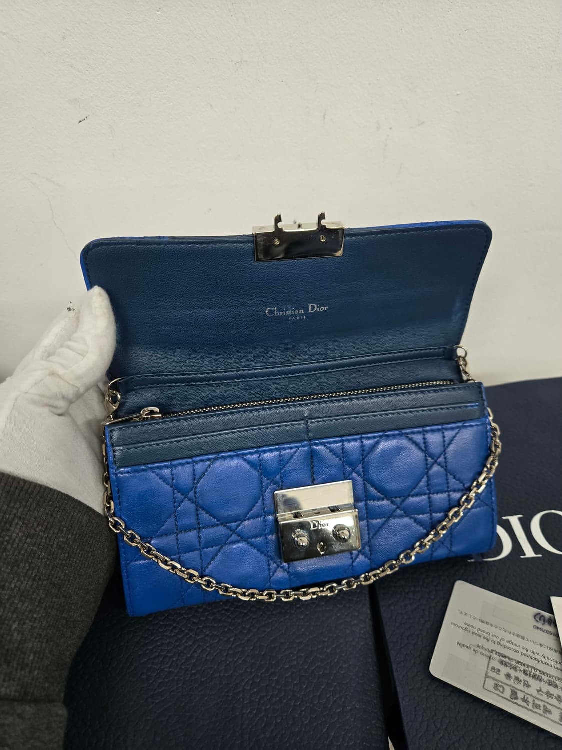 [보증서 정품] 디올 까나쥬 체인 장지갑 상품이미지4