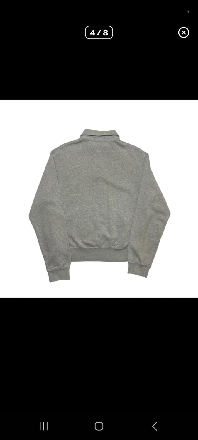 급처) 폴로 랄프로렌 그레이 기모 반집업 니트 L 상품이미지3