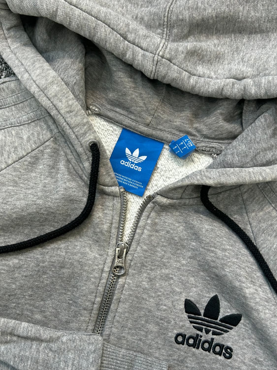 아디다스 올그레이 파이어버드 후드집업 S 상품이미지5