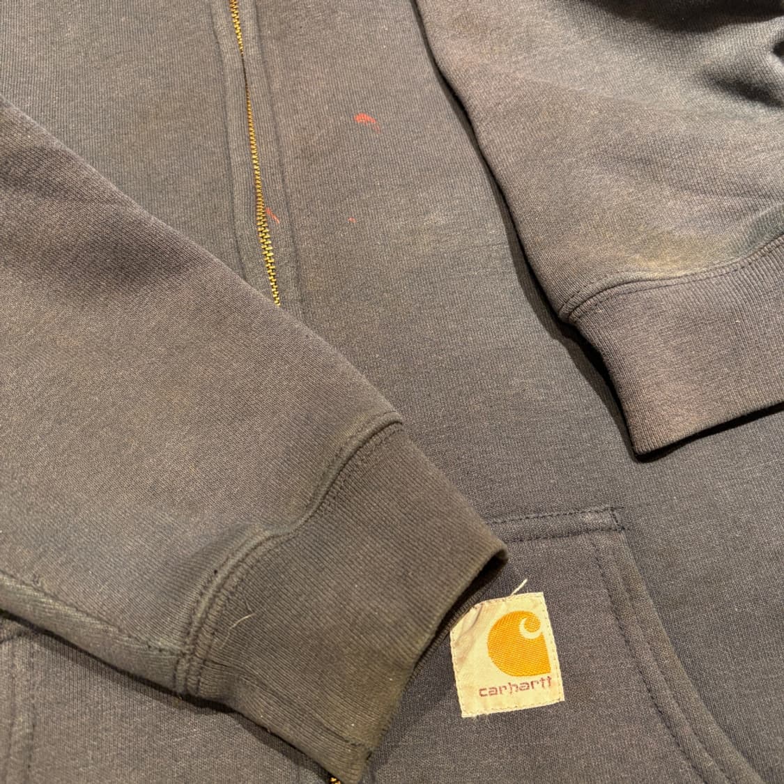 칼하트 정품 써멀 페이딩 네이비 후드 집업 상품이미지10