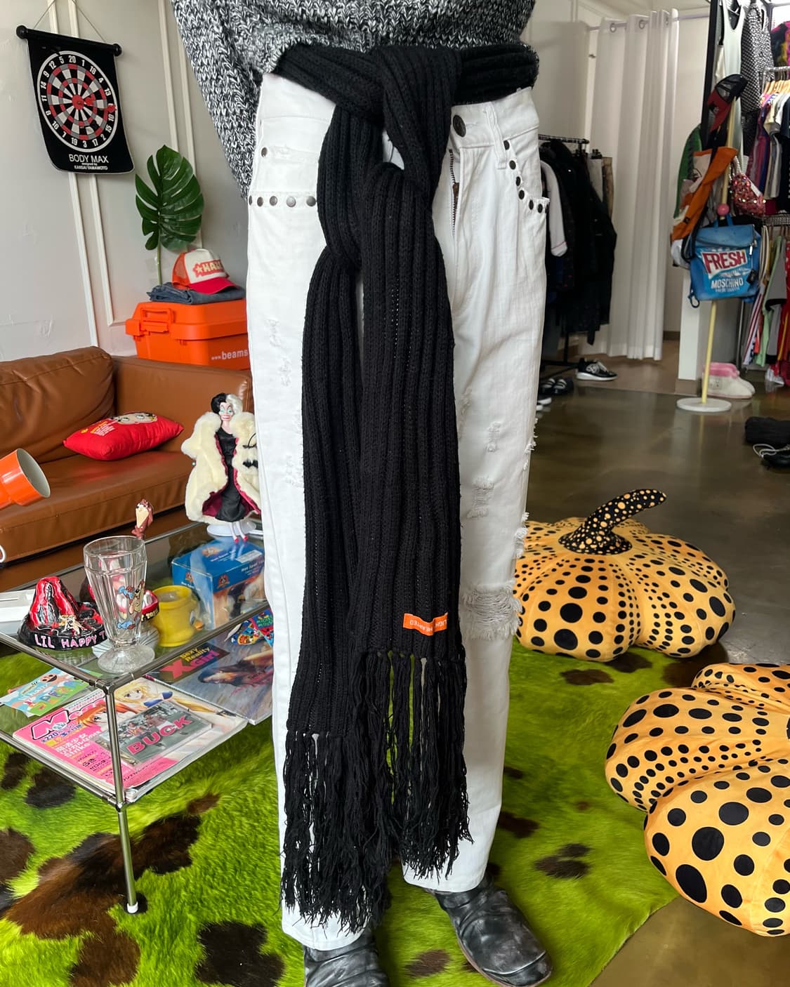 LIGHT HEARTED Golgi Knit Long Muffler 상품이미지2