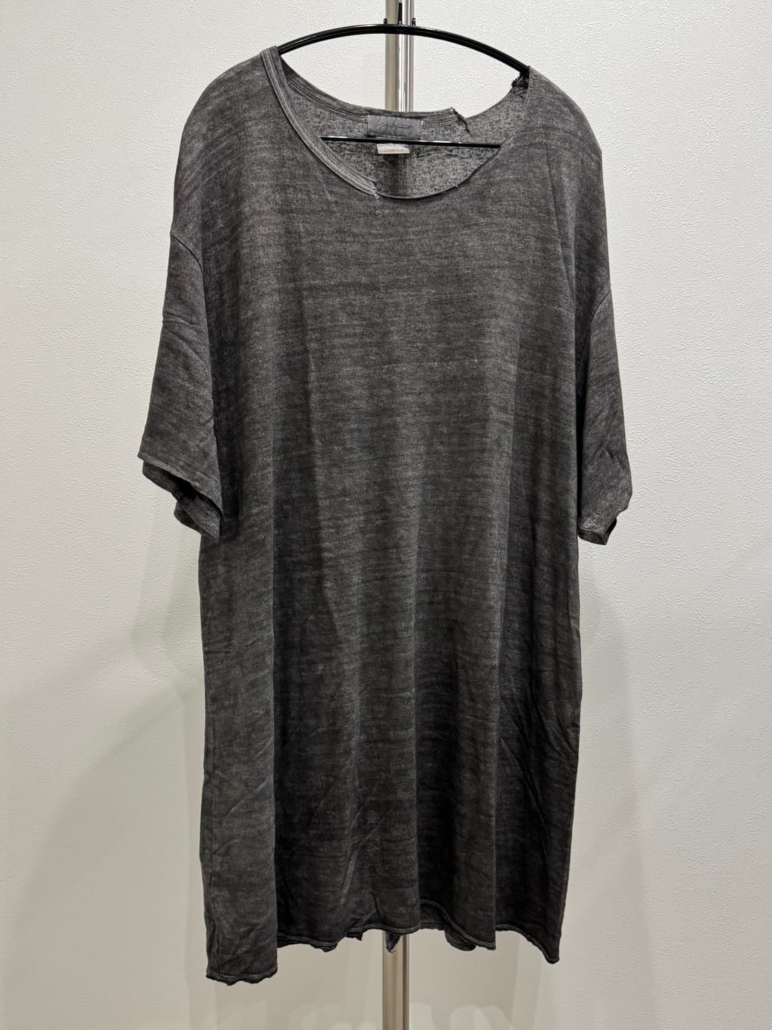 요지야마모토 뿌르옴므 21ss 수미다잉 컷오프 샘플 롱 티셔츠 상품이미지1