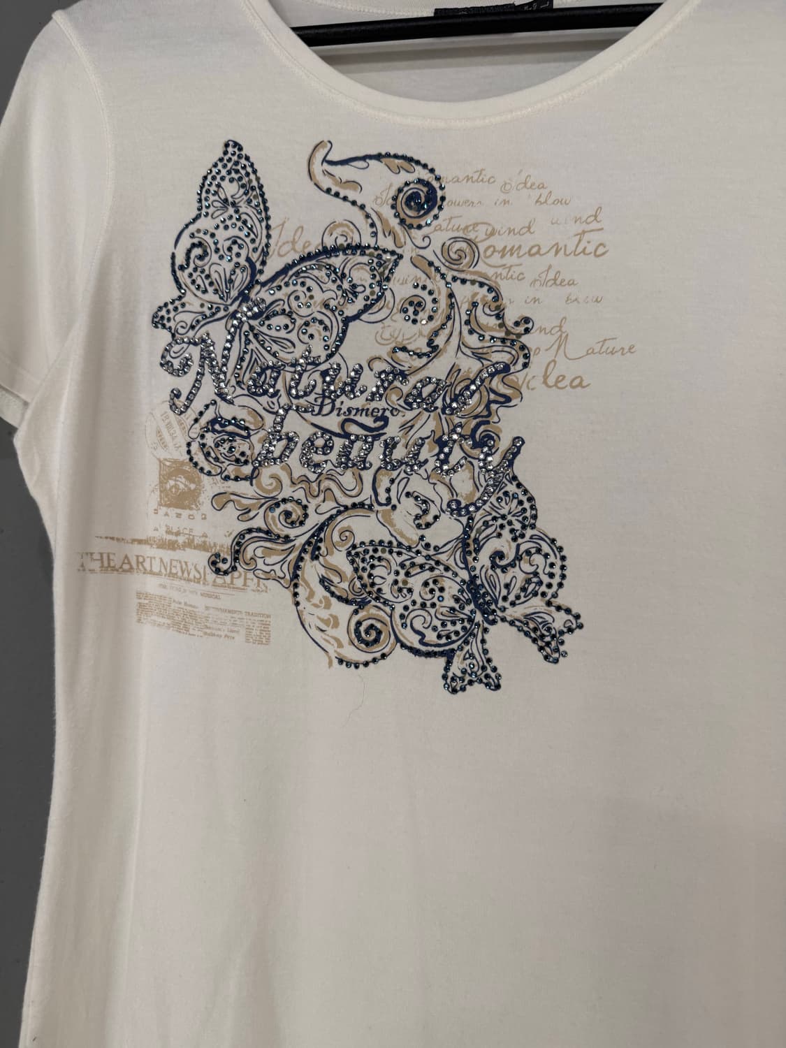 butterfly & lettering detail t-shirt 상품이미지6