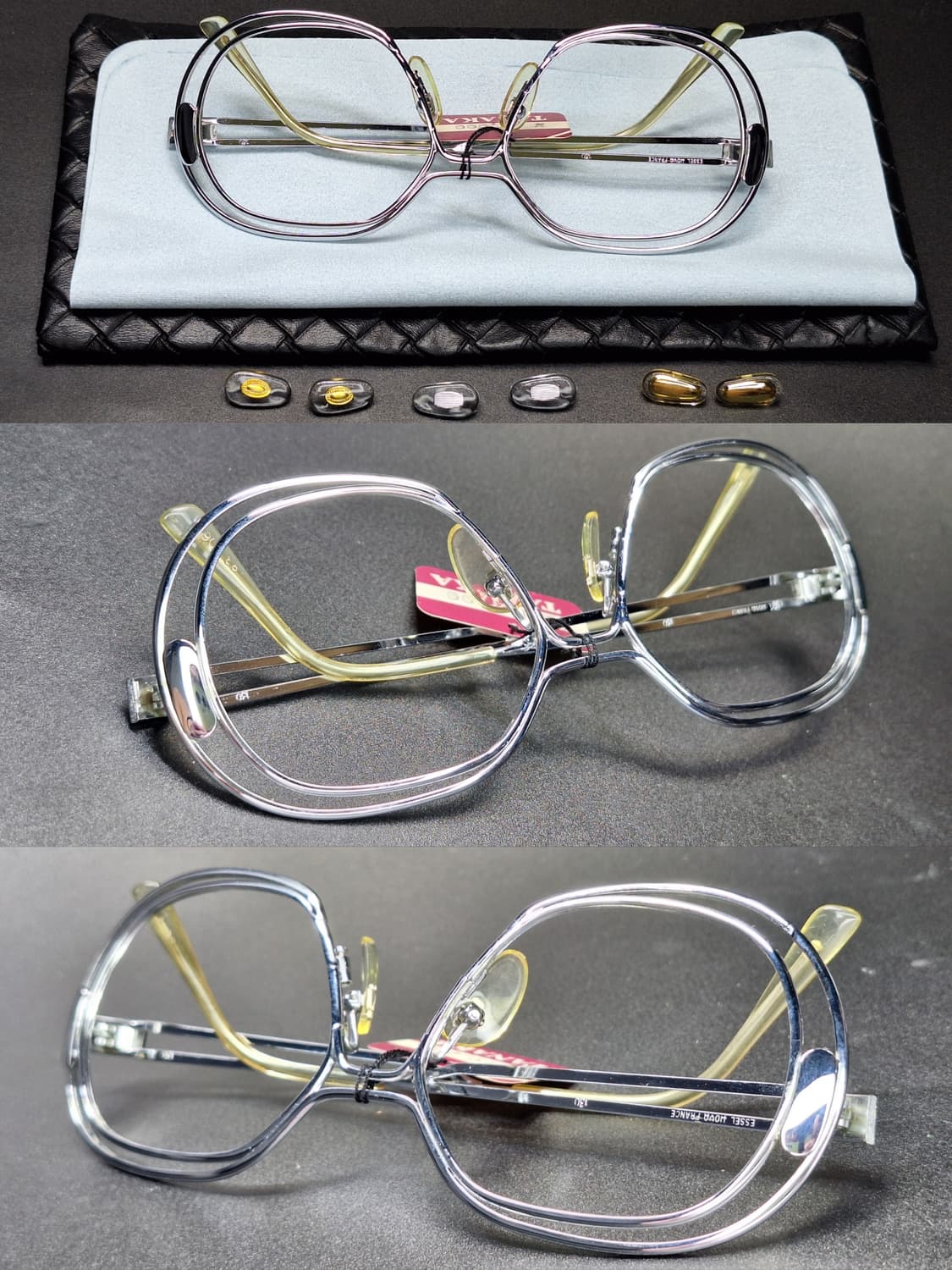 80s 프랑스 빈티지 데드스톡 미사용/51mm 안경테 ESSEL HOYA 상품이미지5