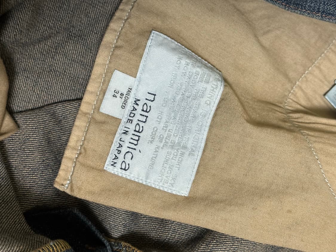 (새상품)나나미카 셀비지데님 빈티지 인디고 34 상품이미지5