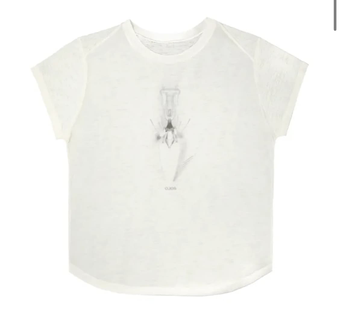 오호스 Sheer Knit Half Top / Ivory 상품이미지1