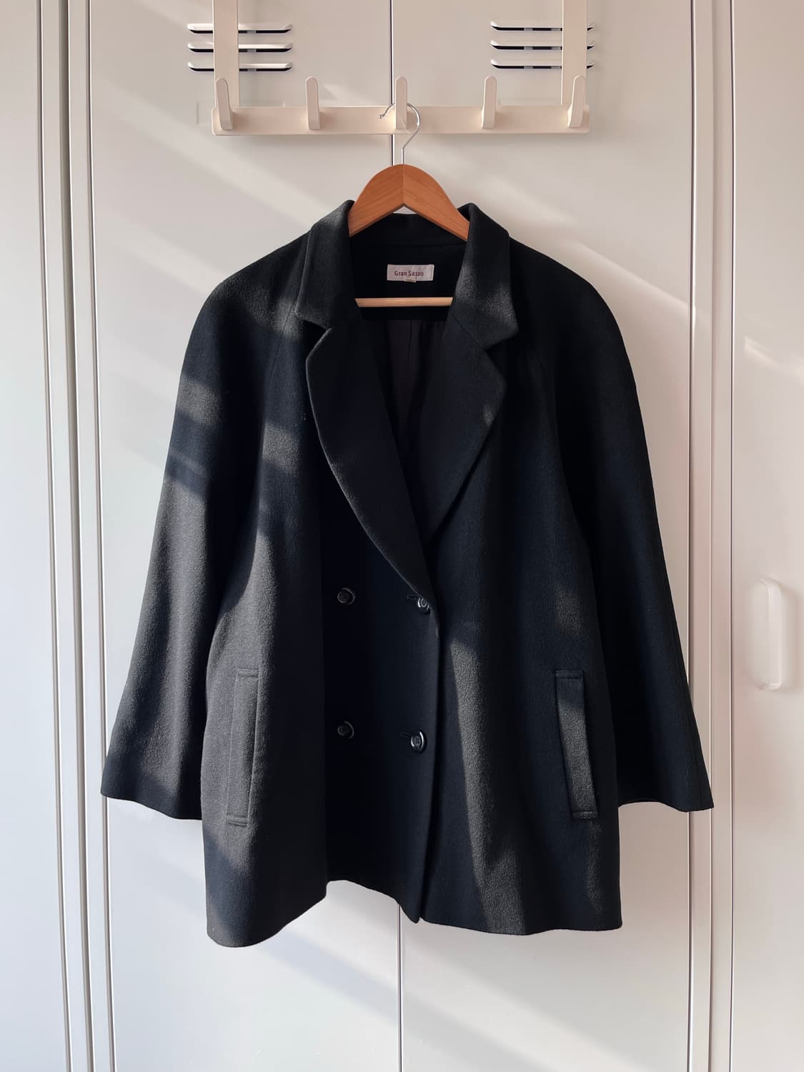 Gran sasso 그랑사쏘 오버핏 더블버튼 울 롱코트 상품이미지5