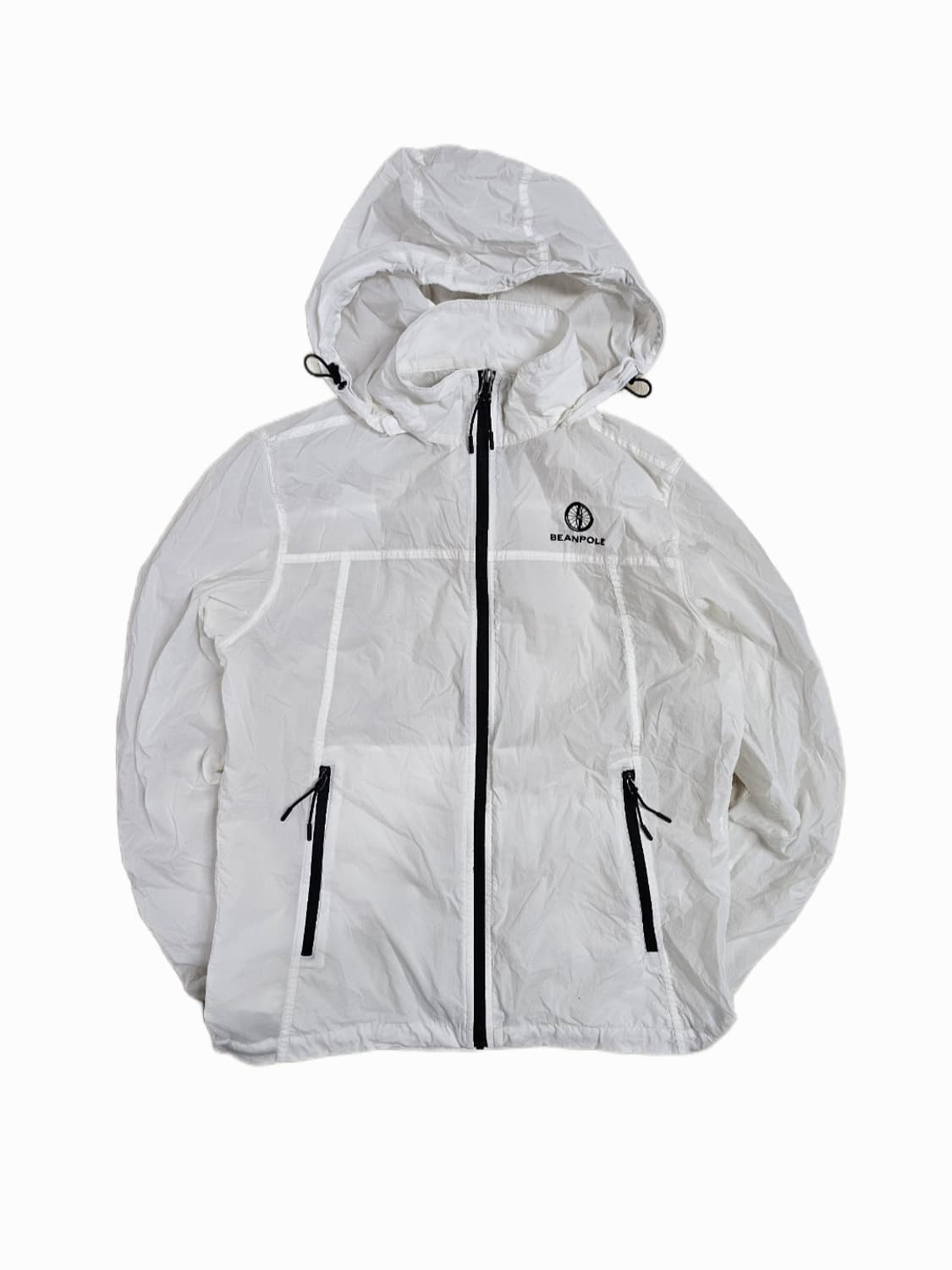 ​[95] 빈폴 아웃도어 화이트 경량 후드 바람막이 자켓 상품이미지1