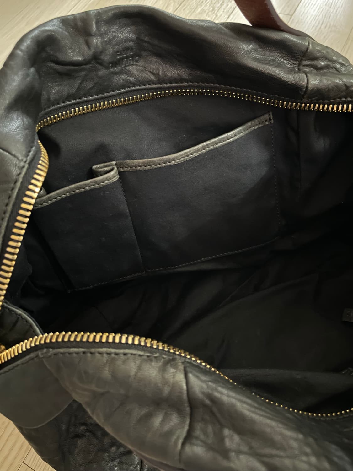 셀린느 풀그레인 레더 숄더백 볼링백 상품이미지6