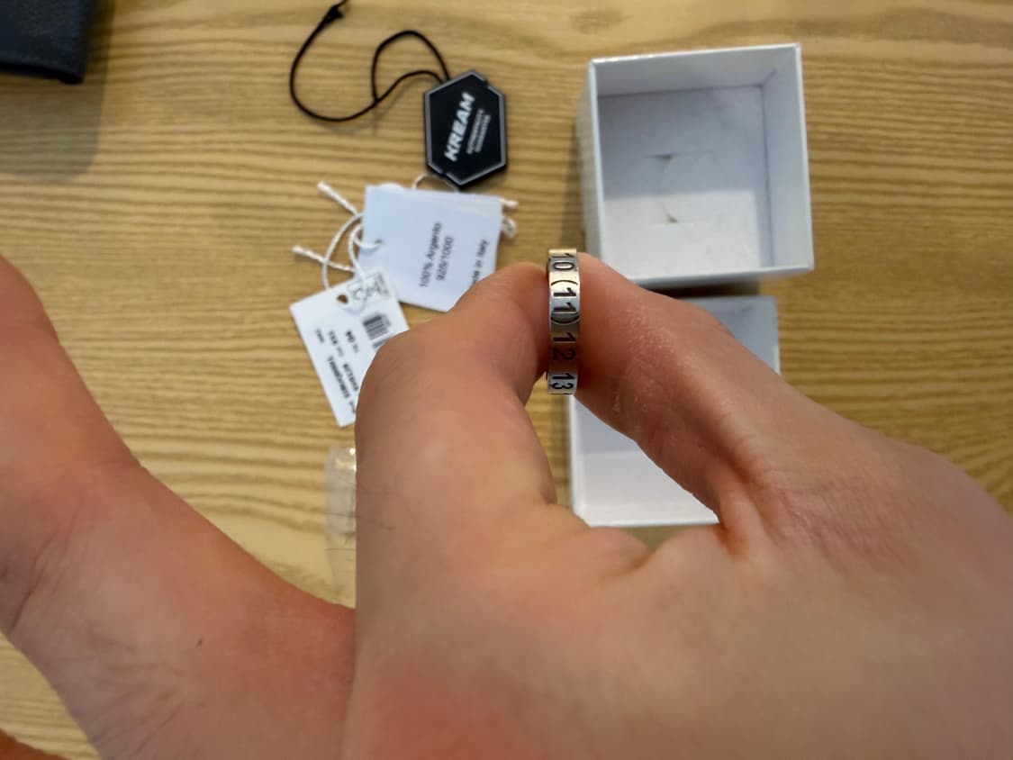 메종 마르지엘라 뉴메리컬 실버 링 4 사이즈 상품이미지5