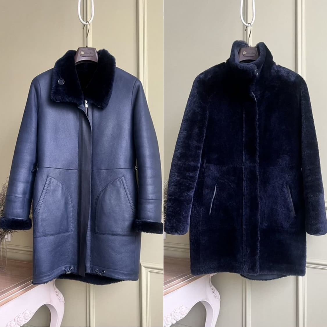 로로 피아나 리버서블 풀집업 코트(무통)40 사이즈-해외발송 상품이미지4