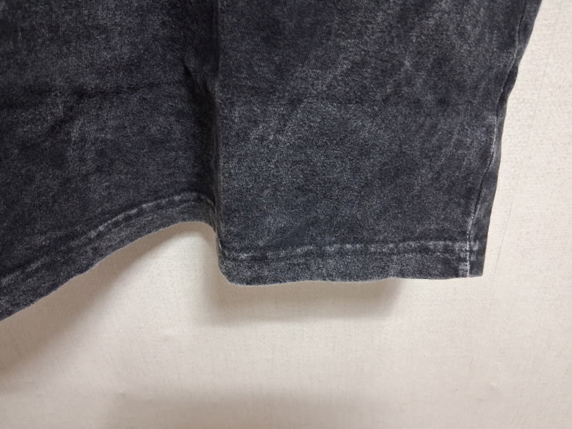 페이디드 차콜(먹색) 먹물 워싱 미니 케릭터 티셔츠XL 상품이미지5