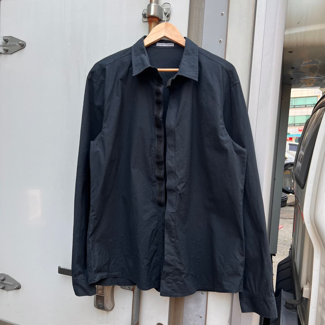 80‘s 엠포리오 아르마니 벨크로 셔츠 상품이미지1