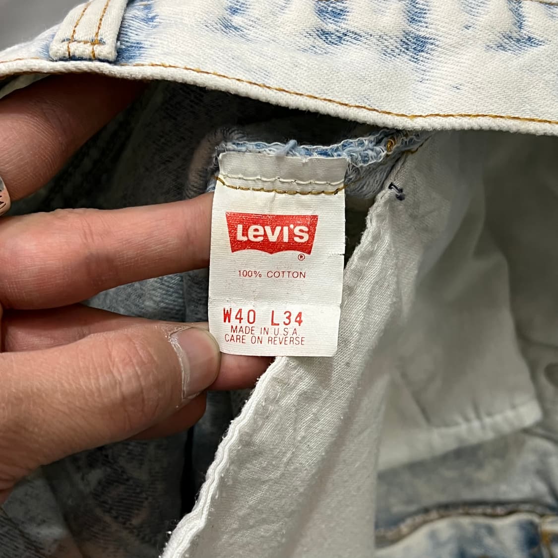  USA 리바이스 501 돌청 데님 팬츠 y14806 상품이미지7