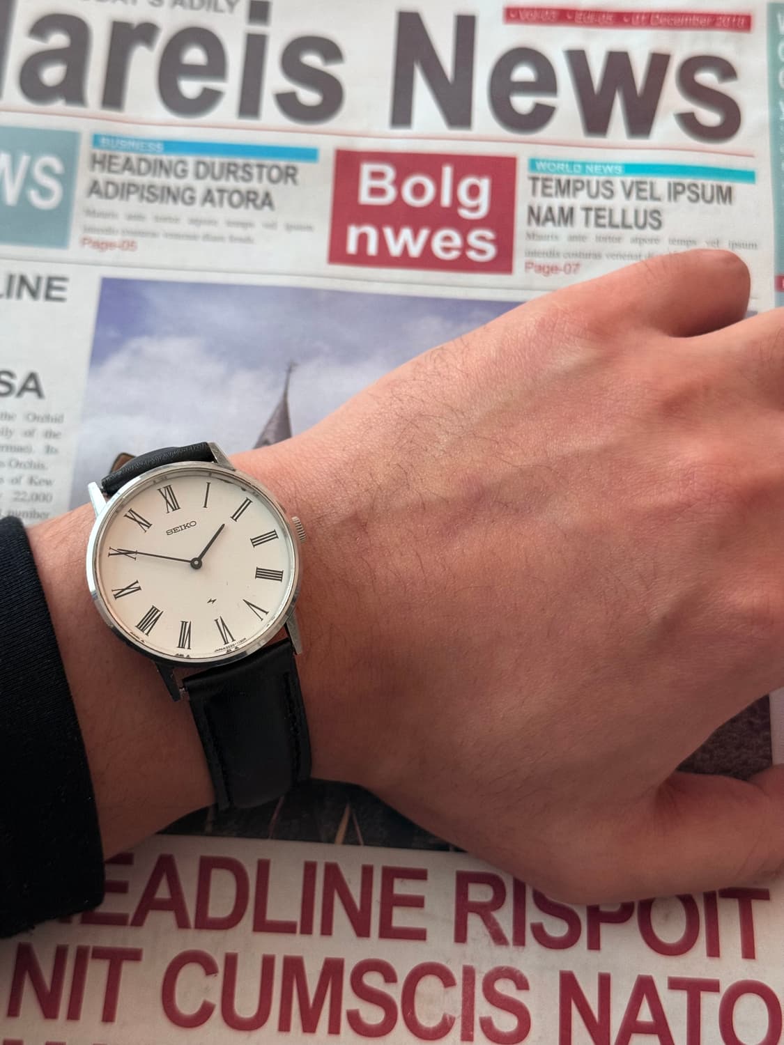 세이코 Seiko 샤리오 화이트 수동 감기 상품이미지4