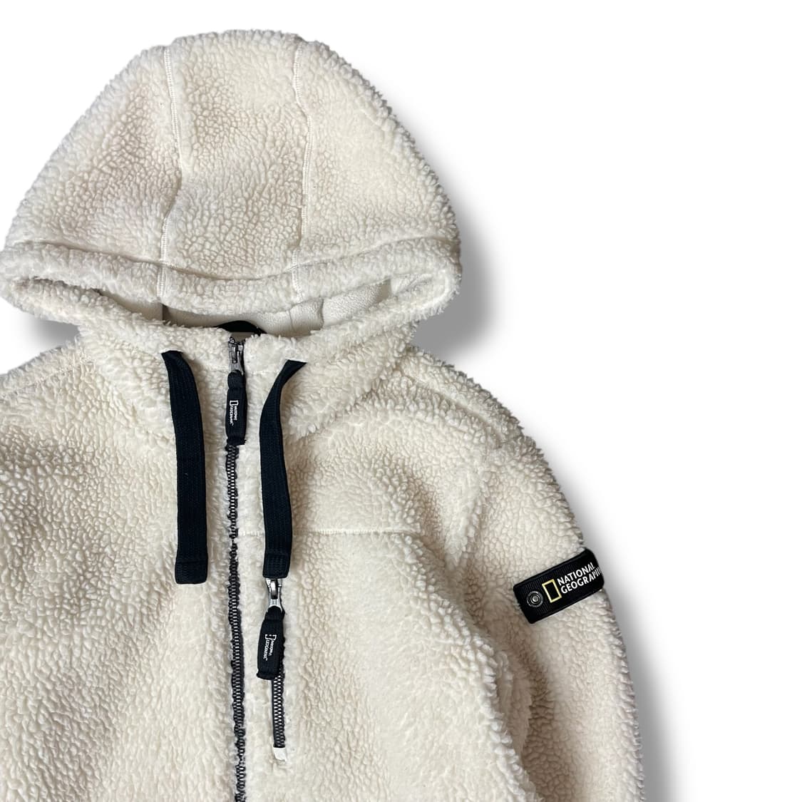 내셔널지오그래픽 보아 플리스 아이보리 후드 자켓 S 상품이미지3