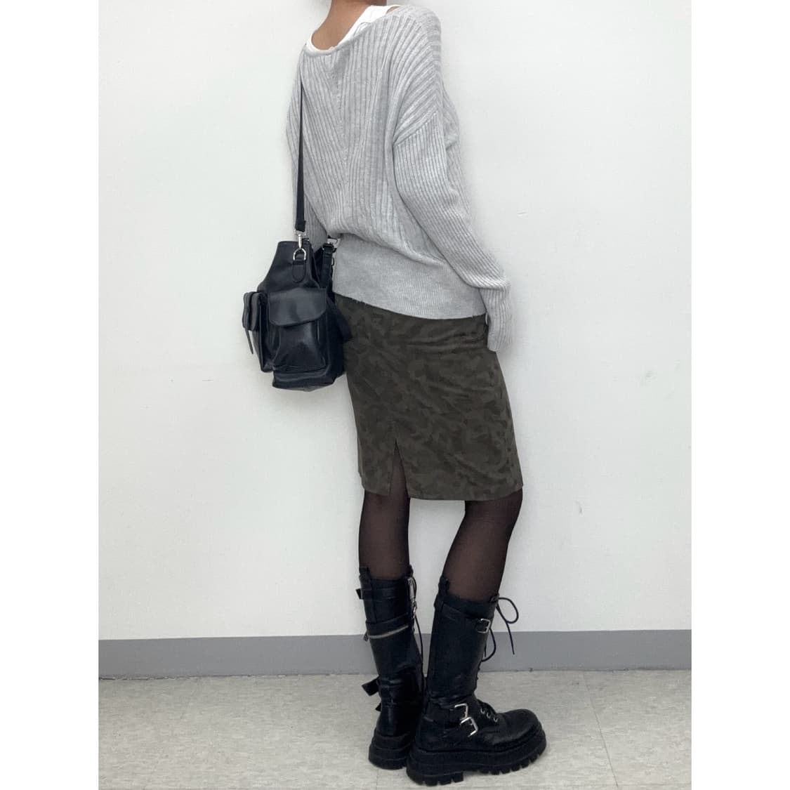 빈티지 그레이 니트 롱슬리브 상품이미지5