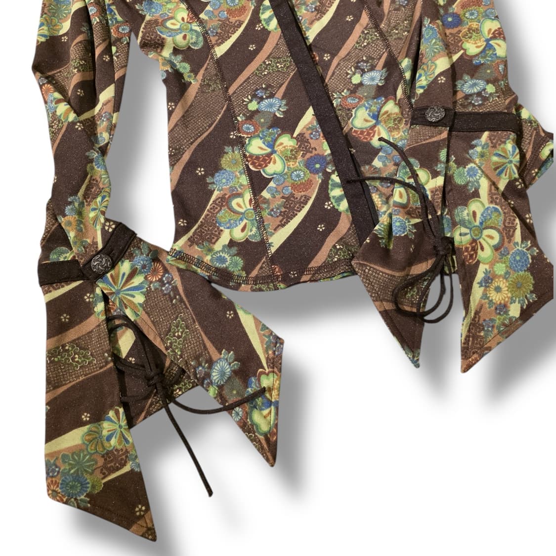 오즈온 에스닉 플라워 벨슬리브 셔츠 상품이미지5