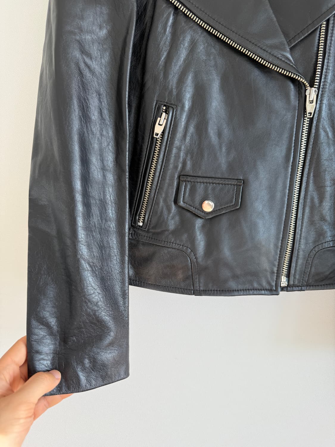 MiXXO 램스킨 레더 라이더자켓 상품이미지3