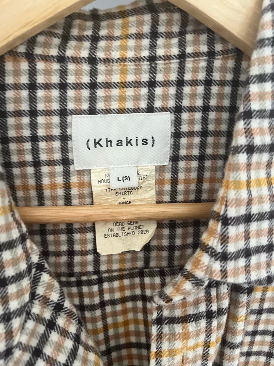 카키스 체크셔츠 상품이미지4