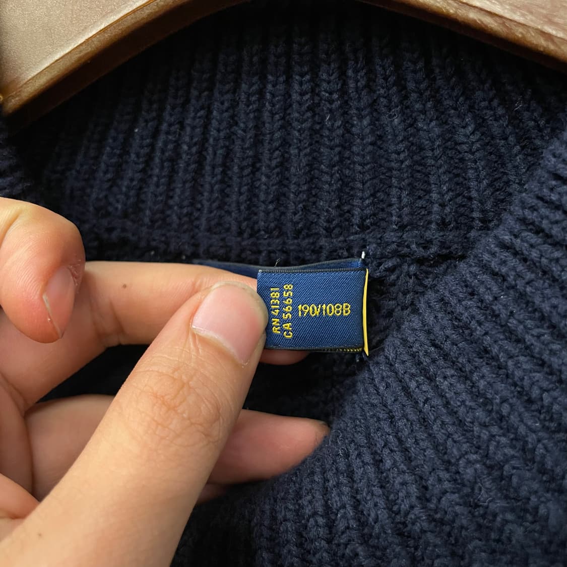 폴로 랄프로렌 신형 라벨 헤비 울 모크 넥 니트 스웨터 컨트리 상품이미지8