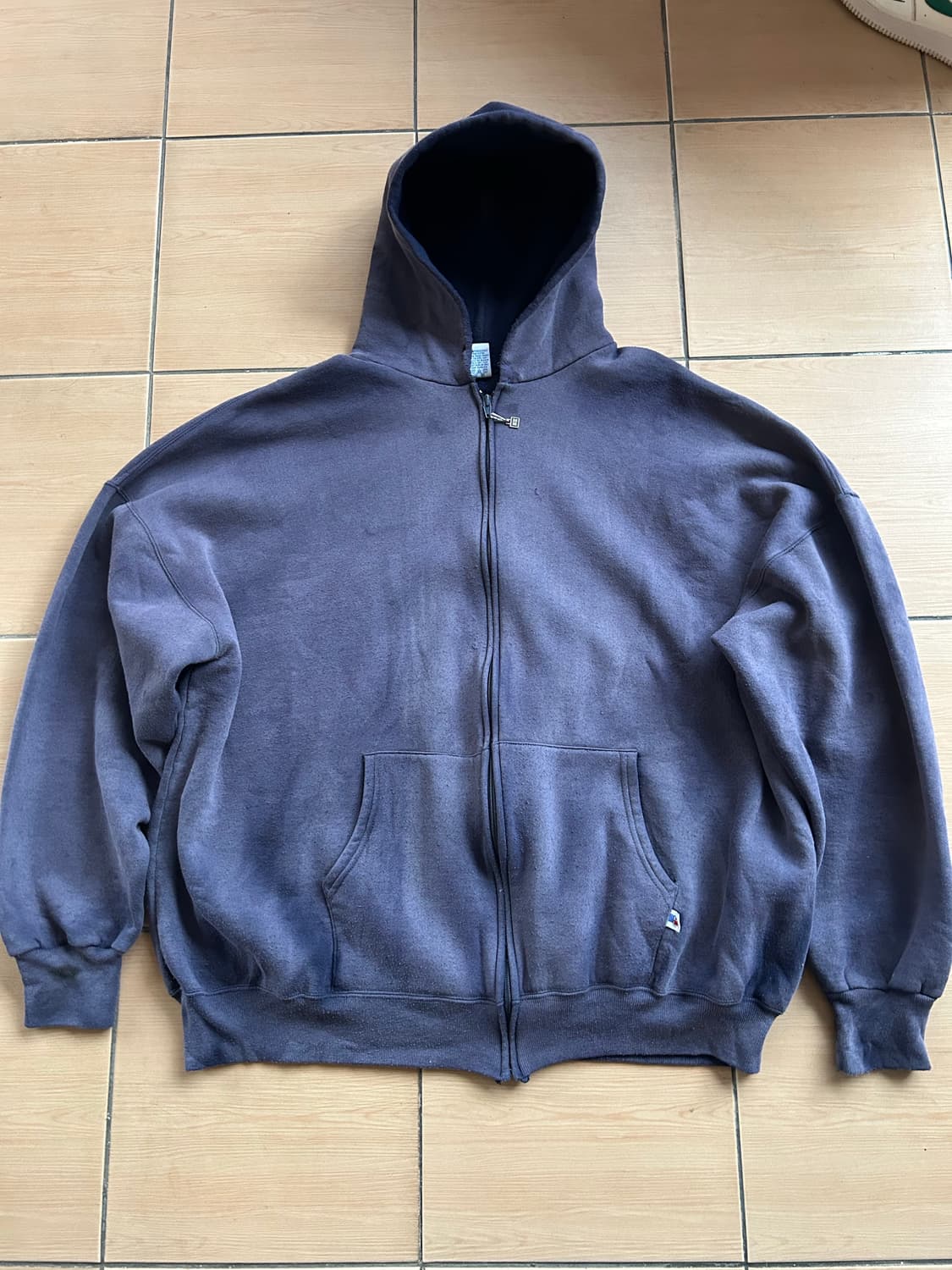 90‘s USA 러셀 썬페이드 후드집업4XL 상품이미지1