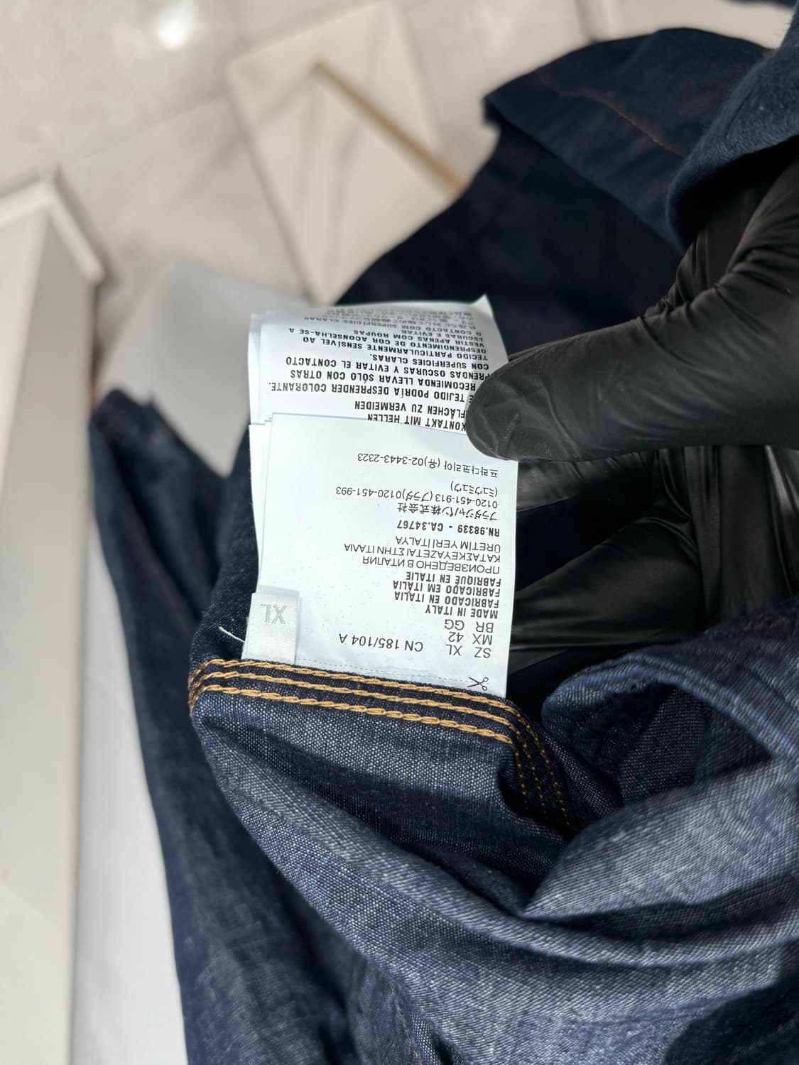 [새상품급] 프라다 샴브레이 데님 블루종 XL 상품이미지4