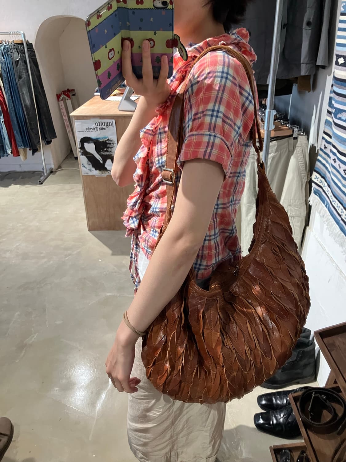 Furla 레더 위빙 숄더백 상품이미지7