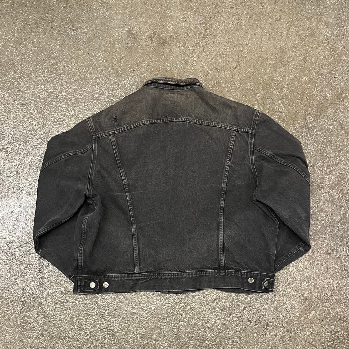 90s Lee 흑청 트러커 자켓 (110) 상품이미지4