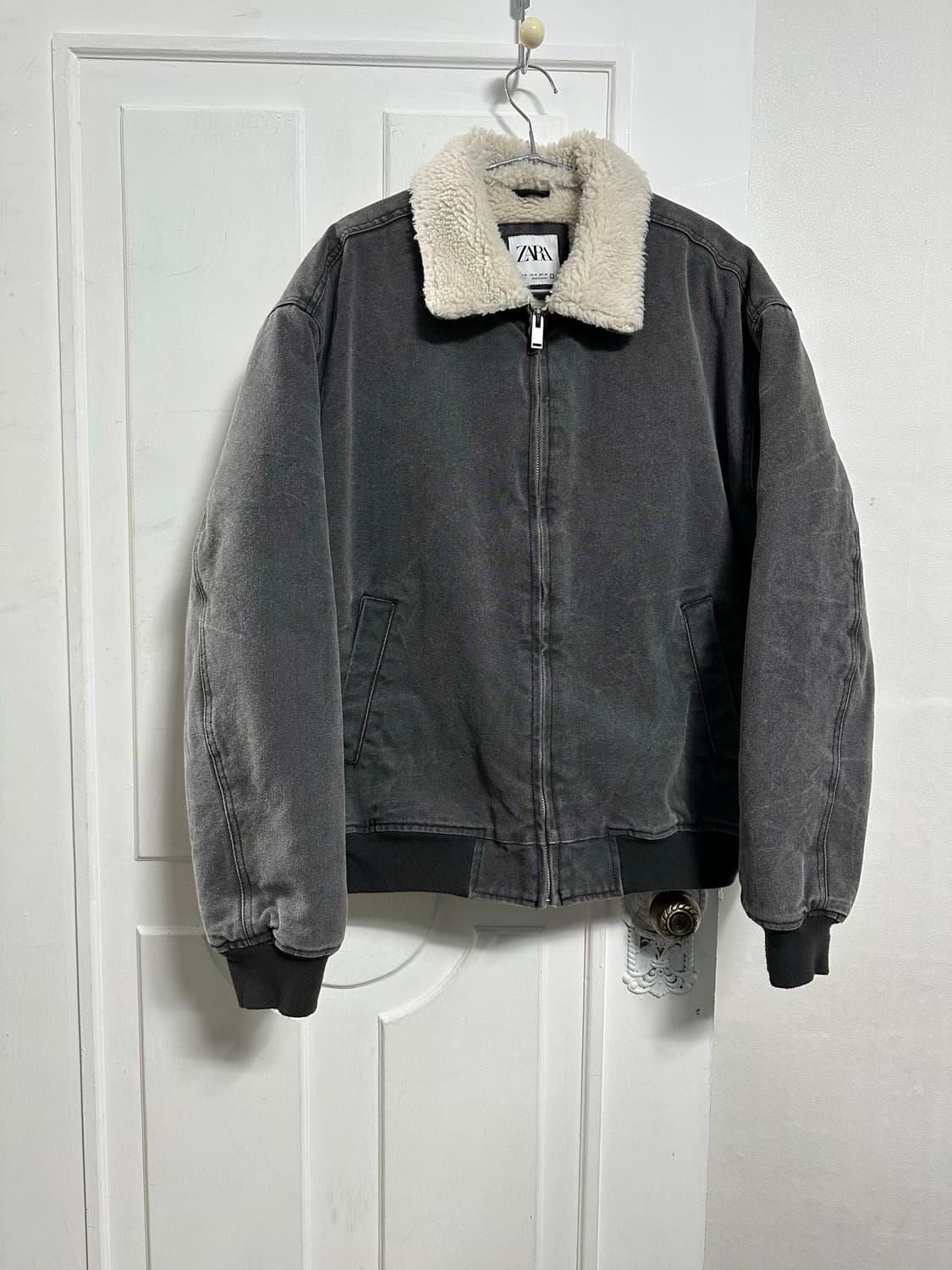 자라 페이크 시어링 워시드 자켓 상품이미지1