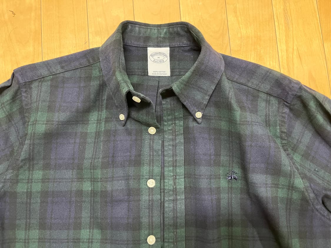 브룩스브라더스 블랙와치 타탄체크 셔츠 Size M 상품이미지2