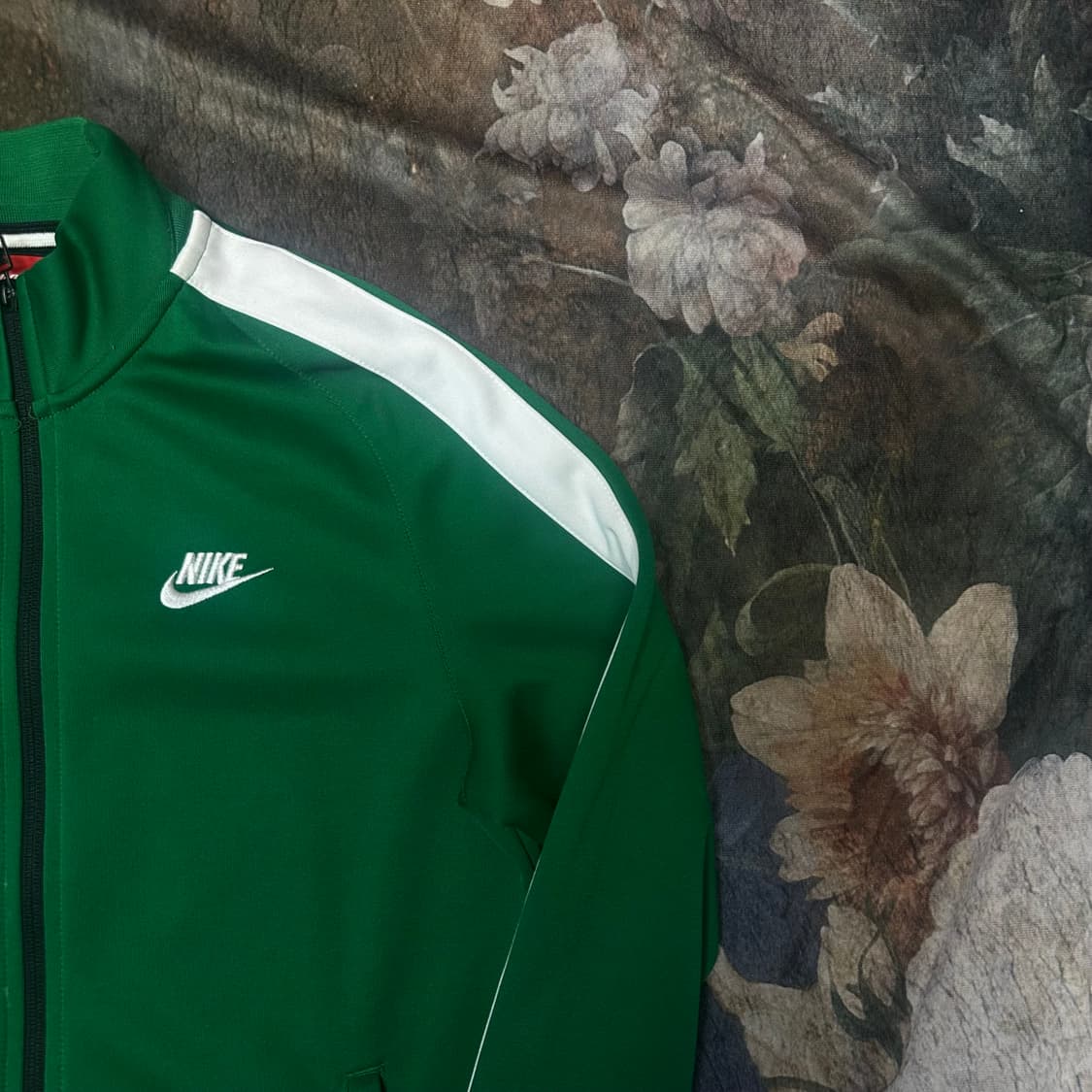 나이키 빈티지 화이트 사이드라인 그린트랙탑져지 95 상품이미지2