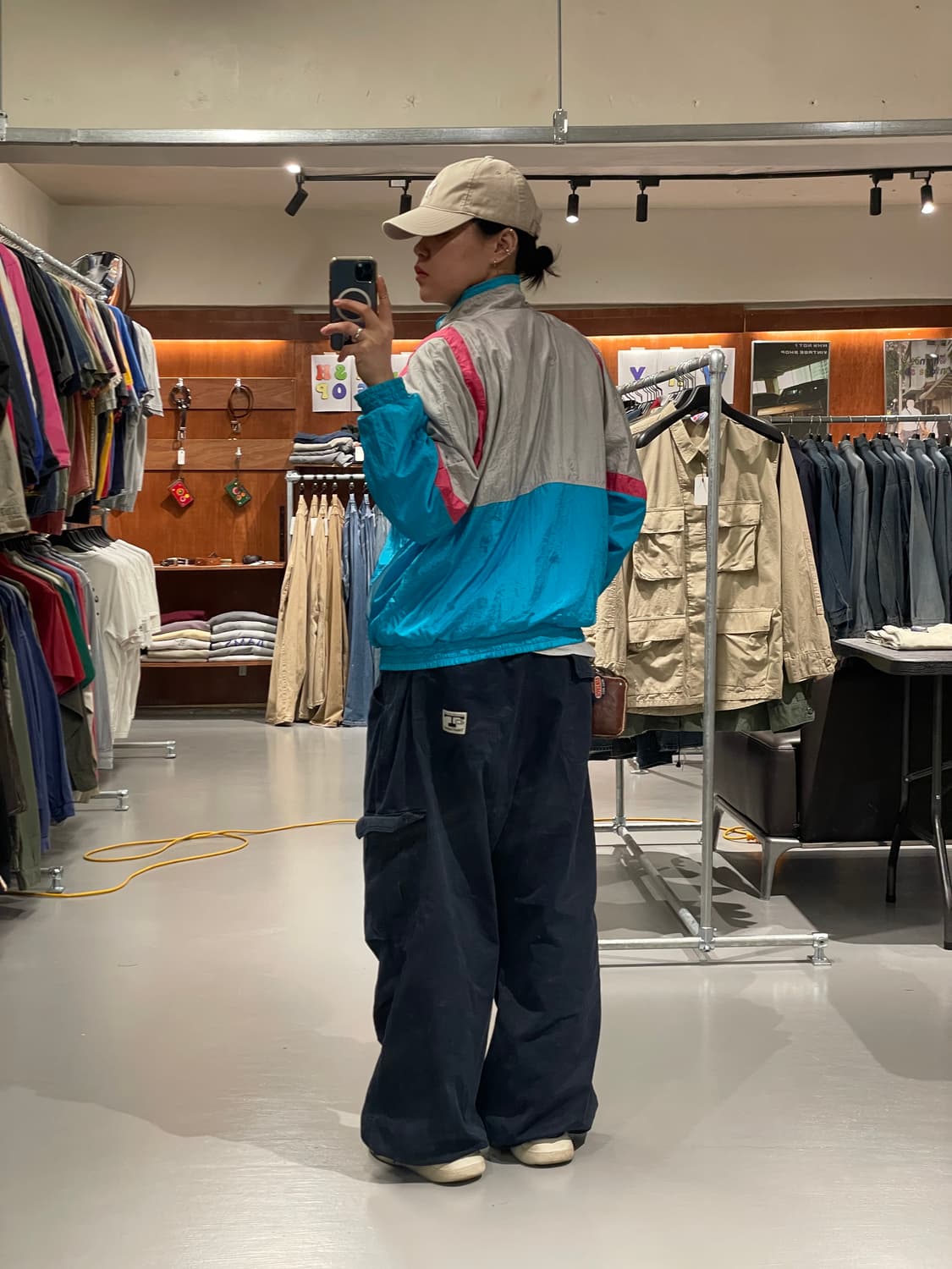 90's 빈티지 올드스쿨 바람막이 자켓   상품이미지4