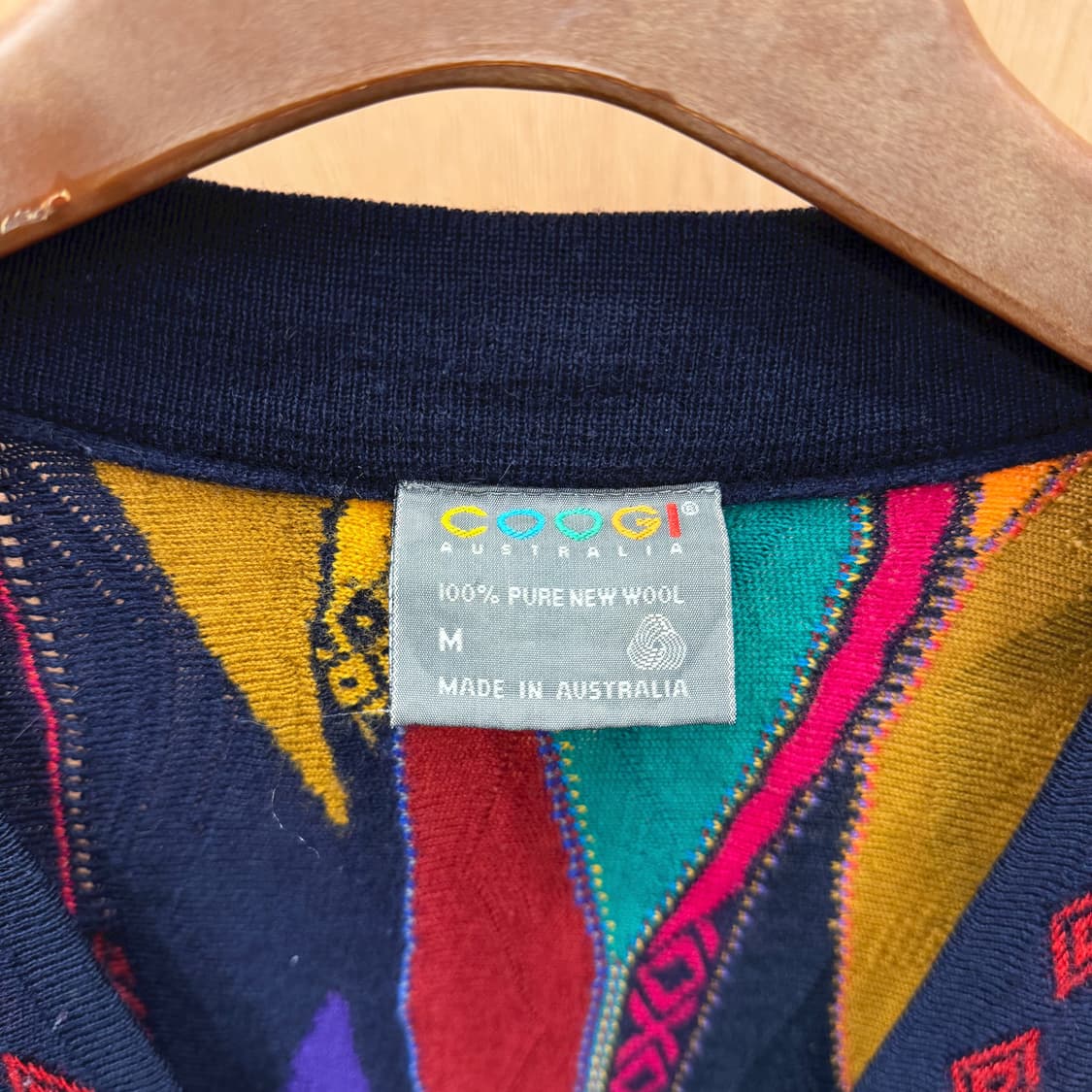 쿠지 긴팔 니트 가디건 꽈배기 물결 다이아몬드 디테일 루즈핏 멀티컬러 상품이미지6