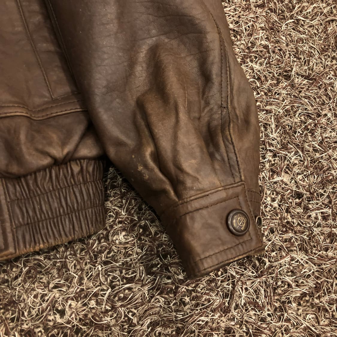 언더우드 빈티지 양가죽 봄버 브라운 레더 가죽 자켓 상품이미지4