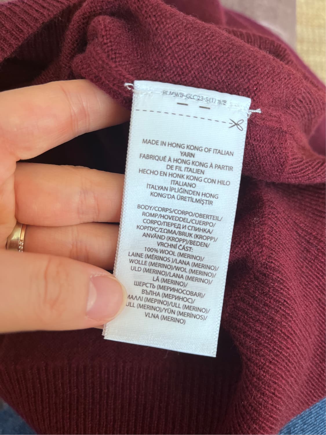 새제품)폴로랄프로렌 남성 울100라운드니트 M사이즈 상품이미지9