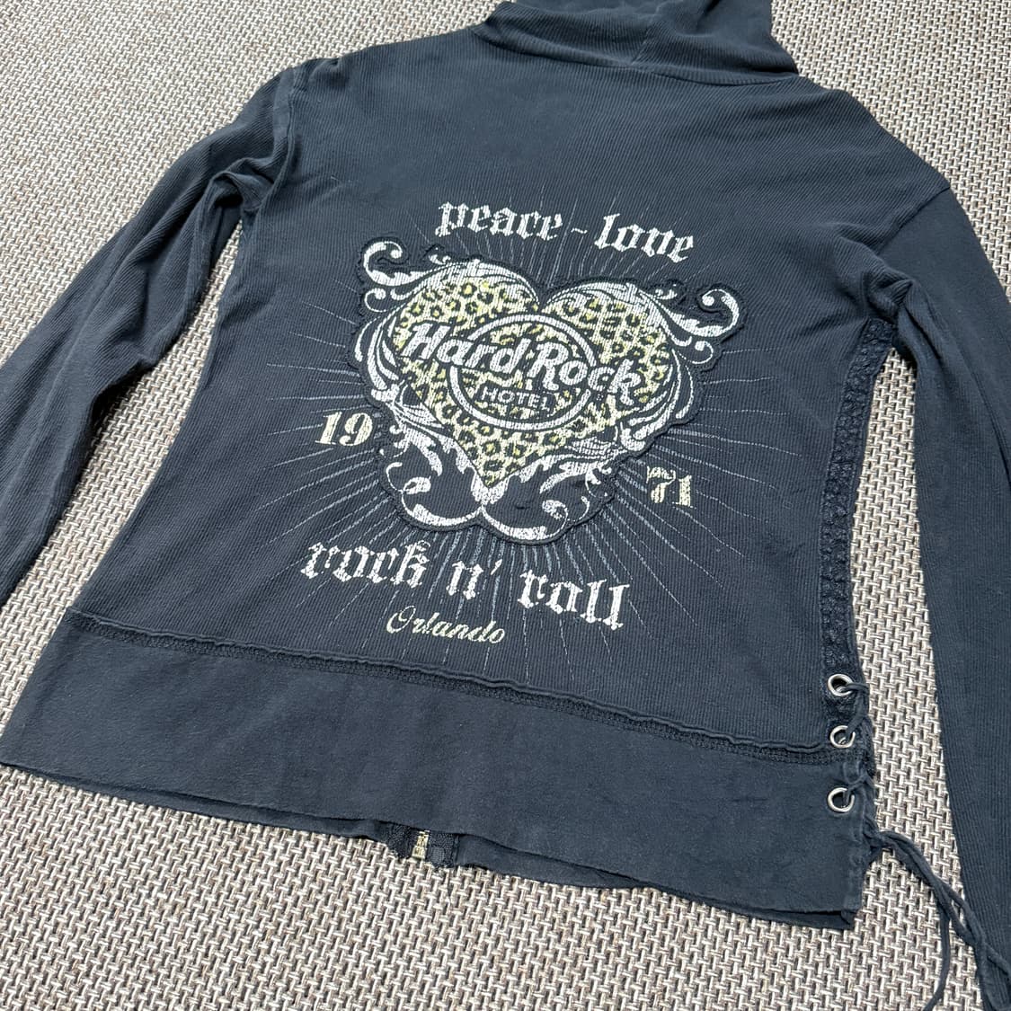 하드락호텔 아일렛 레이스 패치워크 후드집업 상품이미지7