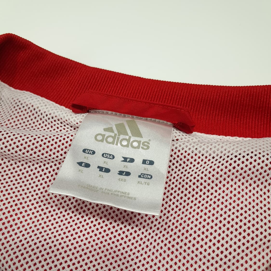 CL972 XL 아디다스 90s 레드화이트 바람막이 웜업 아노락 상품이미지3