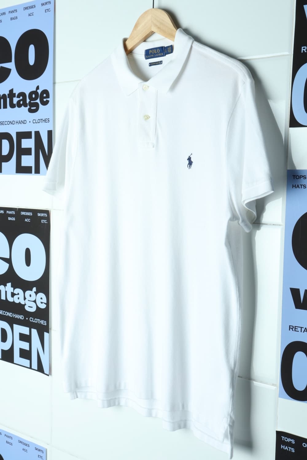 (L-2XL) 폴로 랄프로렌 반팔 카라 티셔츠 USA 화이트-H30552 상품이미지1