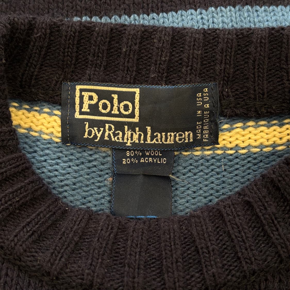 L 폴로랄프로렌 블루 스트라이프 니트 상품이미지4