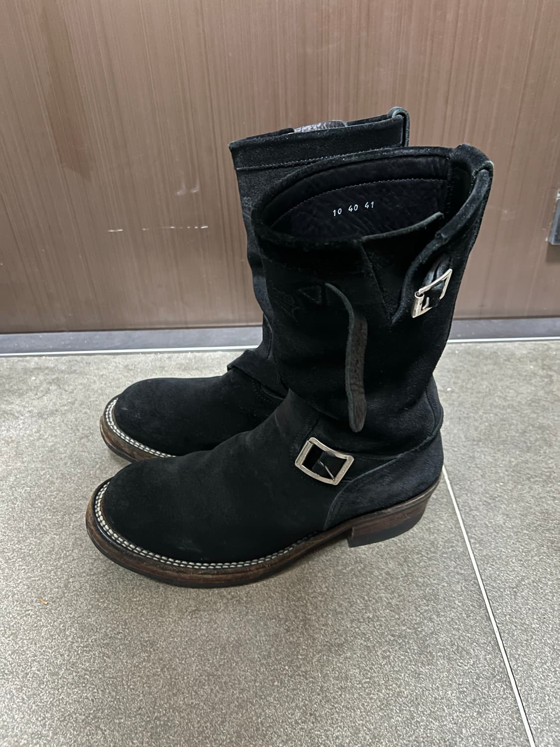 BACKBONE 엔지니어 부츠 블랙 스웨이드 상품이미지3