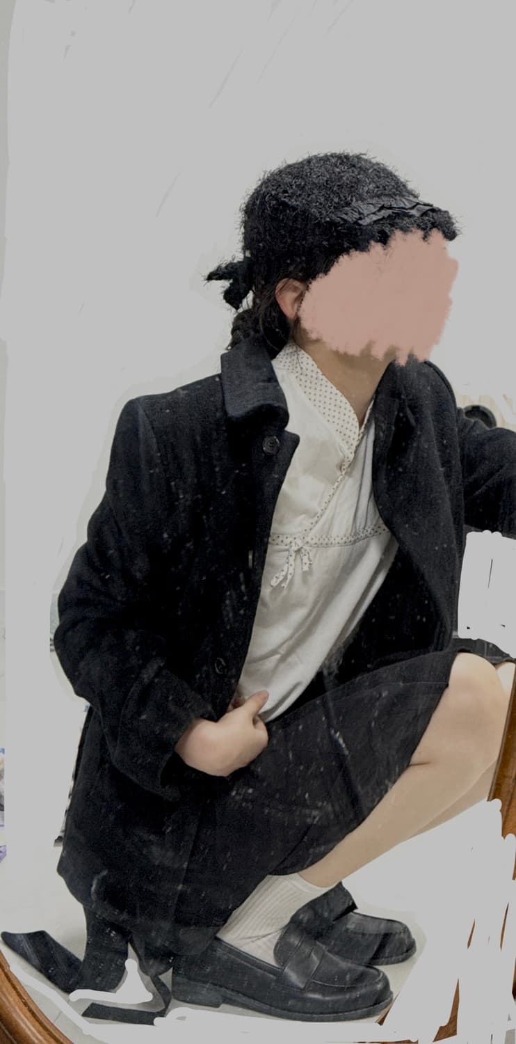 타입서비스 퍼 리본 레이스 헌팅캡 블랙 상품이미지2