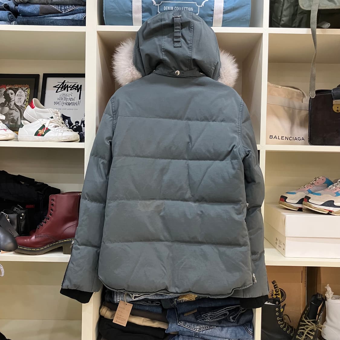 무스너클 쓰리쿼터 다운 패딩 점퍼 S 상품이미지3