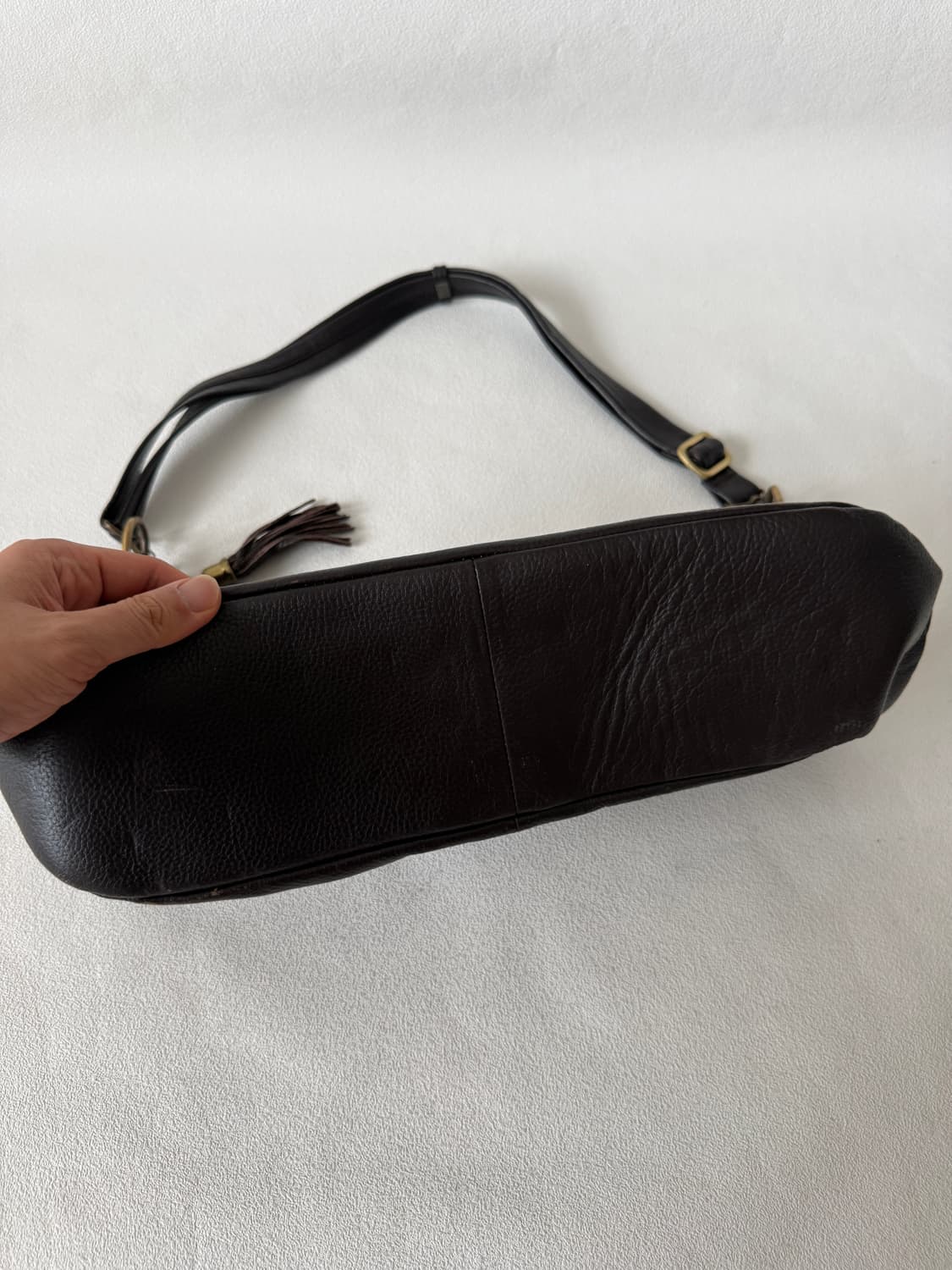 Pre owned 레더 크로스백(토트 가능) 상품이미지5