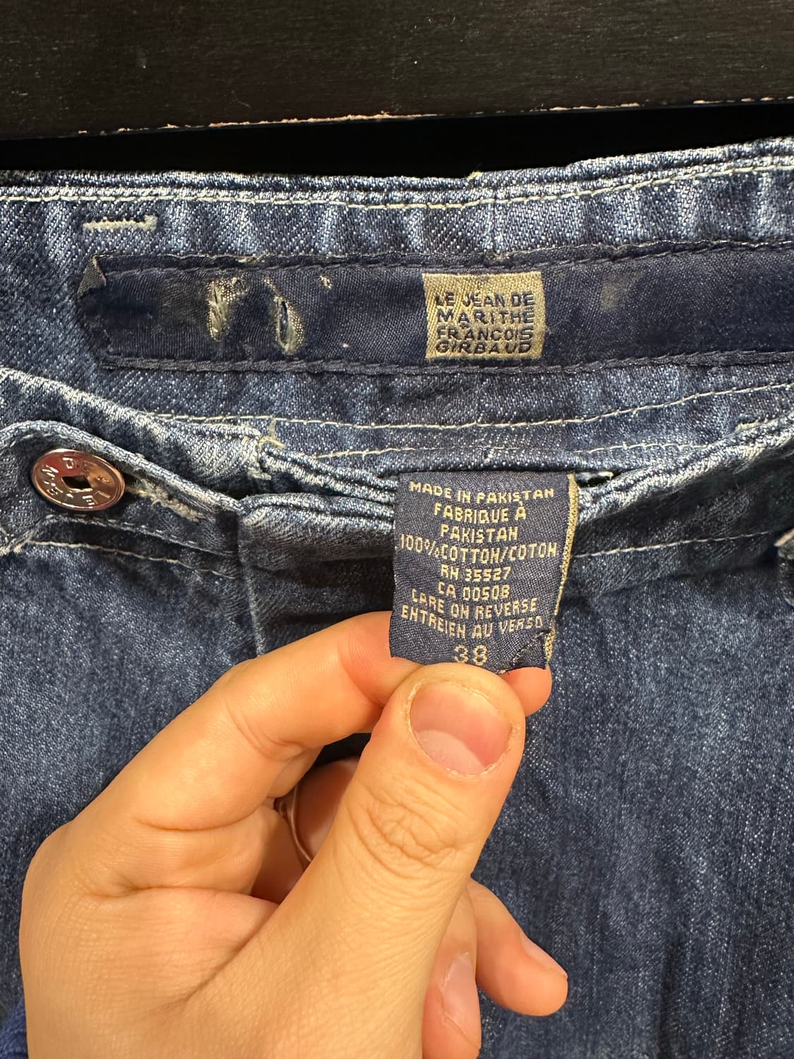 빈티지 마리떼 프랑소와 저버 벨크로 데님팬츠  상품이미지3
