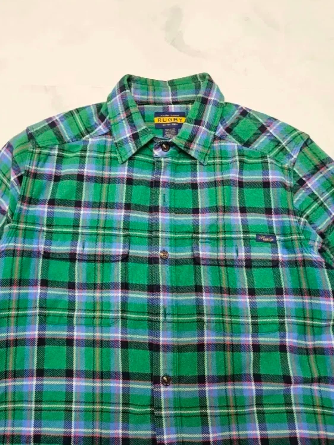 폴로 버질아블로 파이렉스 오프화이트 Rugby 체크 셔츠 95~100 상품이미지9