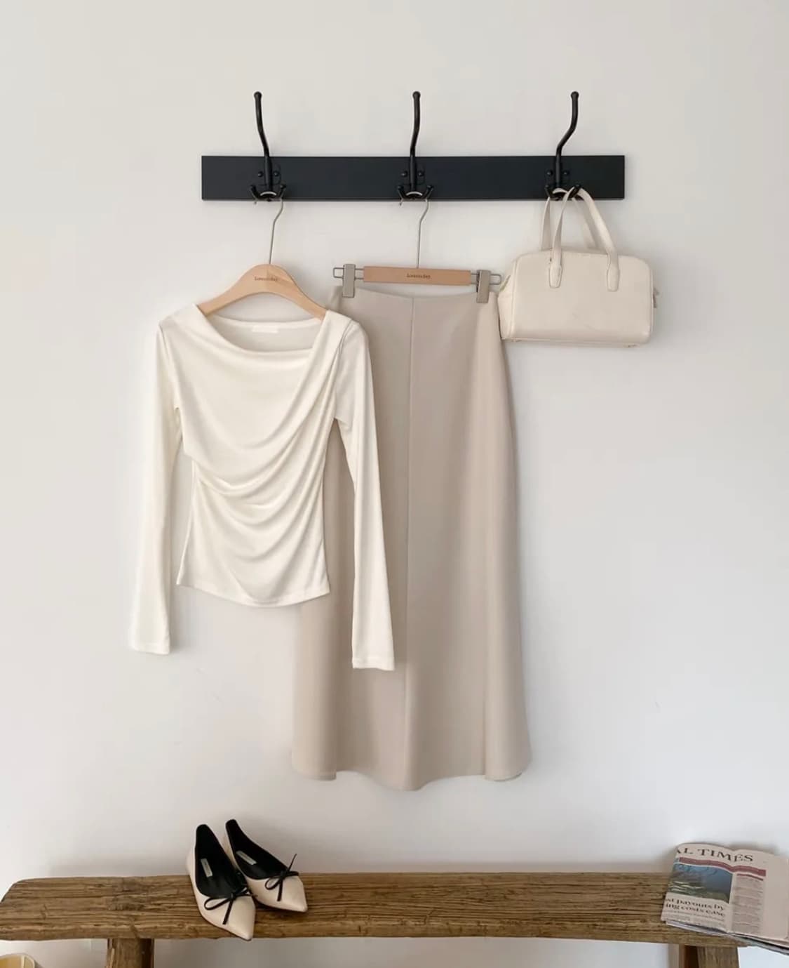 아이보리 스커트 상품이미지1